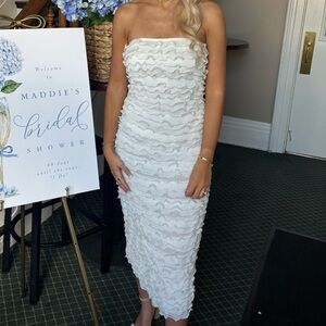 Gianni bini odette strapless pearl dress